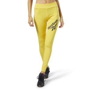 Reebok Classic Vector Leggings Damen - HellGrün Gelb - DE 057-BGQ